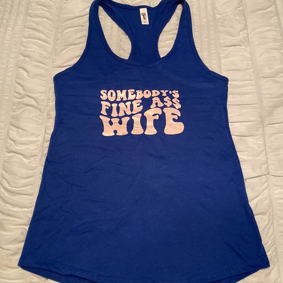 NWOT Somebody’s Fine Ass Wife Racerback Tank Top | Size S. - Picture 2 of 4